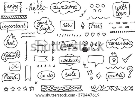 stickers tags your planner journal blog stock vector royalty free