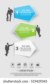 STICKERS TEMPLATE VECTOR NUMBER OPTION MESSAGE  COLORED TWO