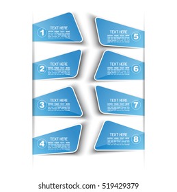 STICKERS TEMPLATE VECTOR NUMBER OPTION FOR WEB BLUE