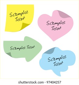 Stickers for text, design. Note. Vector.