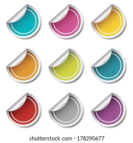 Stickers Vector Set.