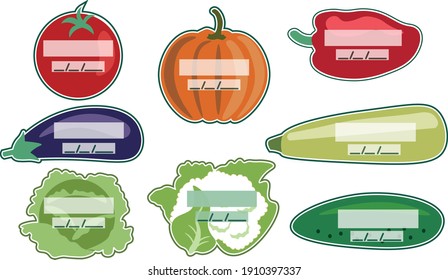 stickers for vegetable seedlings eggplant tomato pepper cucumber cauliflower cabbage pumpkin zucchini
