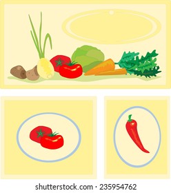 stickers with vegetables