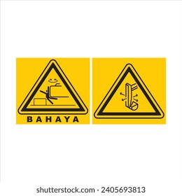 stickers warning of the dangers of approaching excavators