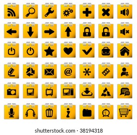 Stickers with web icons