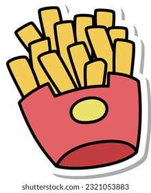 Sticker-style cooking food single item icon Potato