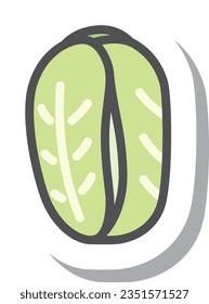 Sticker estilo simple vegetal único elemento icono col chino