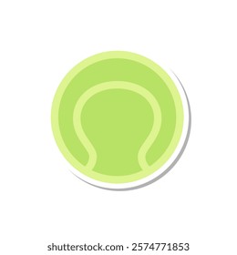 Sticker-style sports-related single item icon tennis ball