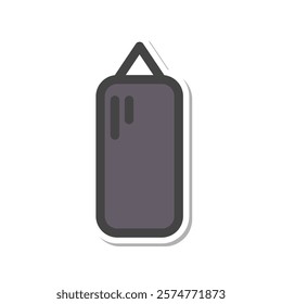 Sticker-style sports-related single item icon sandbag