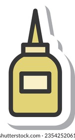 Sticker-style stationery single item icon adhesive
