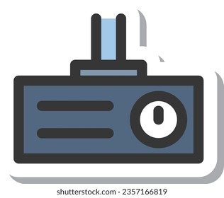 Sticker-style station-related single icon electronic bulletin board