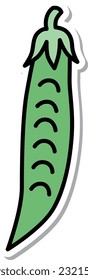 Sticker-style vegetable single item icon kidney beans