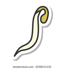 Sticker-style vegetable single item icon bean sprouts