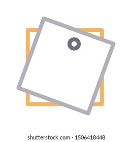 stickey notes colour linr vector icon