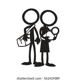Stickfigure Family Love 