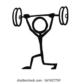 Stickfigure Fitness weight lift push