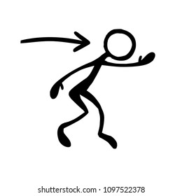 Stickfigure Leaping Jumping Long Jump 2