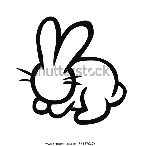 stick bunny drawing