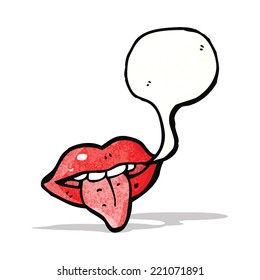 sticking out tongue cartoon