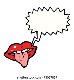 sticking out tongue cartoon