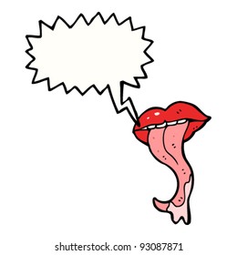 sticking out tongue cartoon