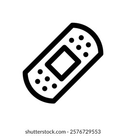Sticking plaster. Editable stroke vector icon.