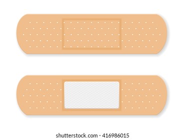 Sticking plaster  on a white background.