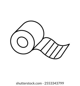 sticking plaster roll medical line icon vector. sticking plaster roll medical sign. isolated contour symbol black illustration