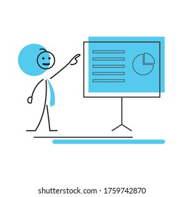 Stickman business vector illustration design