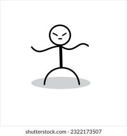 Emoticonos de Stickman con estilo y expresión