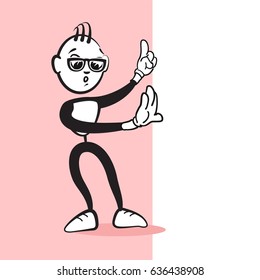 Stickman Emotion Stop, Man with nice emotional face drawn