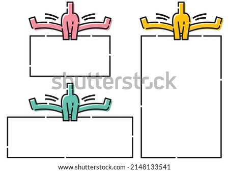 Stickman frameset that jumps over