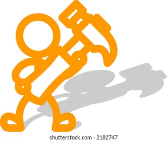 Stickman with Hammer