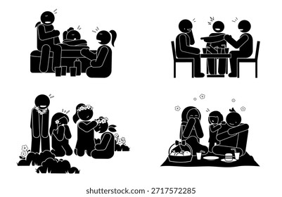 Stickman Having A Good Time_Illustration Set