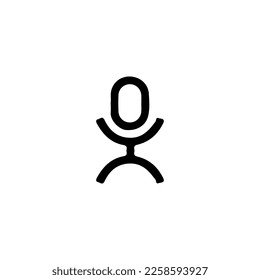 Stickman icon. Simple style human donate poster background symbol. Stickman brand logo design element. Stickman t-shirt printing. vector for sticker.