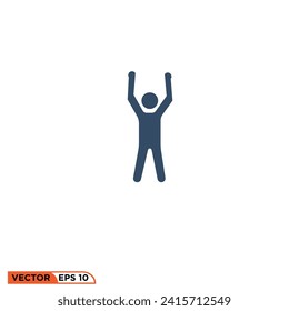 Stickman icon vector graphic of template 