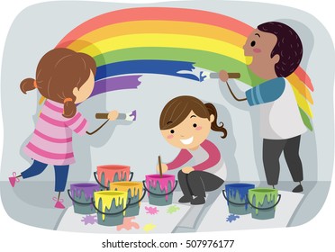 Children Painting Wall Images, Stock Photos & Vectors | Shutterstock