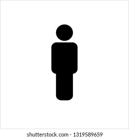 Stickman male icon. Vector illustration.