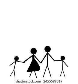 Stickman people icon vector illustration