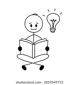 Stickman Self Learning Vector Illustration