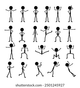  stickman set, pictogram, stick figure, flat character