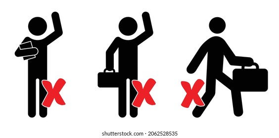 stickman, stick figure man. No sales at the door. No soliciting, faith, creed, or religious sign. Stop, do not knock the door or do not disturb sign. No Salesmen. No sale, shopping or special offer.