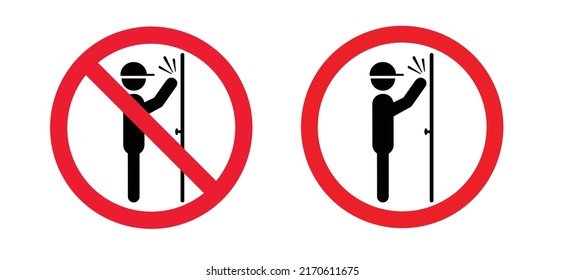 stickman, stick figure man. No sales at the door. No soliciting, faith, creed, or religious sign. Stop, do not knock the door or do not disturb sign. No Salesmen. No sale, shopping or special offer.