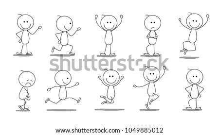 Stickman Stick Figure Sketch Cartoon Stock Vector (Royalty Free