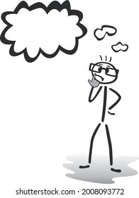 Stickman That Thinks Vector Illustration Stock Vector (Royalty Free ...