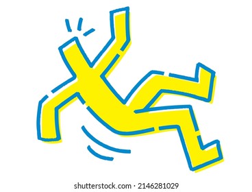 Stickman who slips and falls