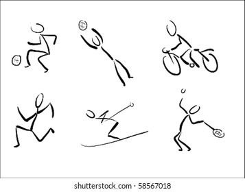 Stickmans as sport pictograms