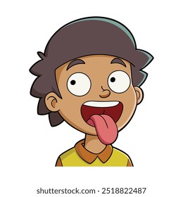 stick-out-your-tongue-and-make-a-face- Vector- ilustración , este es un archivo editable.