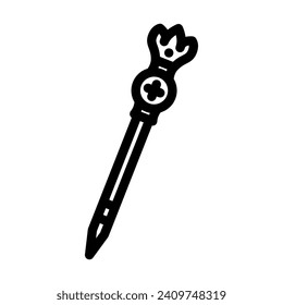 stickpin jewelry line icon vector. stickpin jewelry sign. isolated contour symbol black illustration