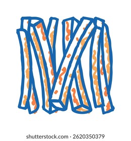 sticks carrot doodle icon sketch vector. sticks carrot sign. isolated symbol illustration